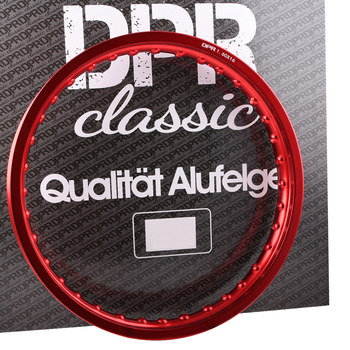 Obręcz koła 1,60x16 aluminiowa czerwona Simson DPR Classic