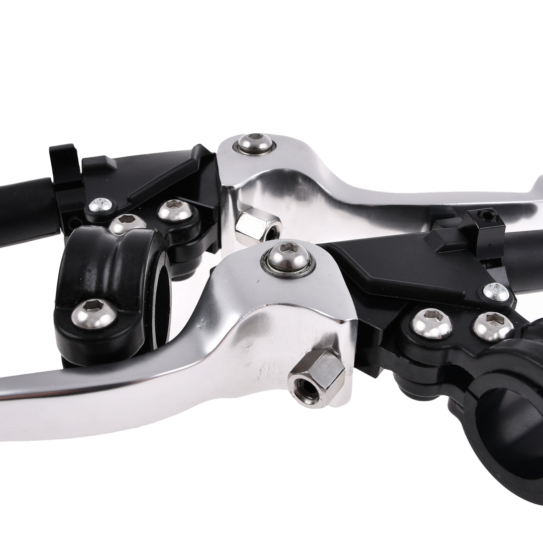 Dźwignia hamulca sprzęgła + obejmy srebrne Simson DPR