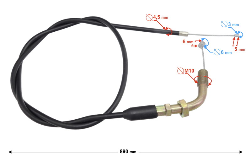 Linka gaz Cross 50 70 110 125 Moretti