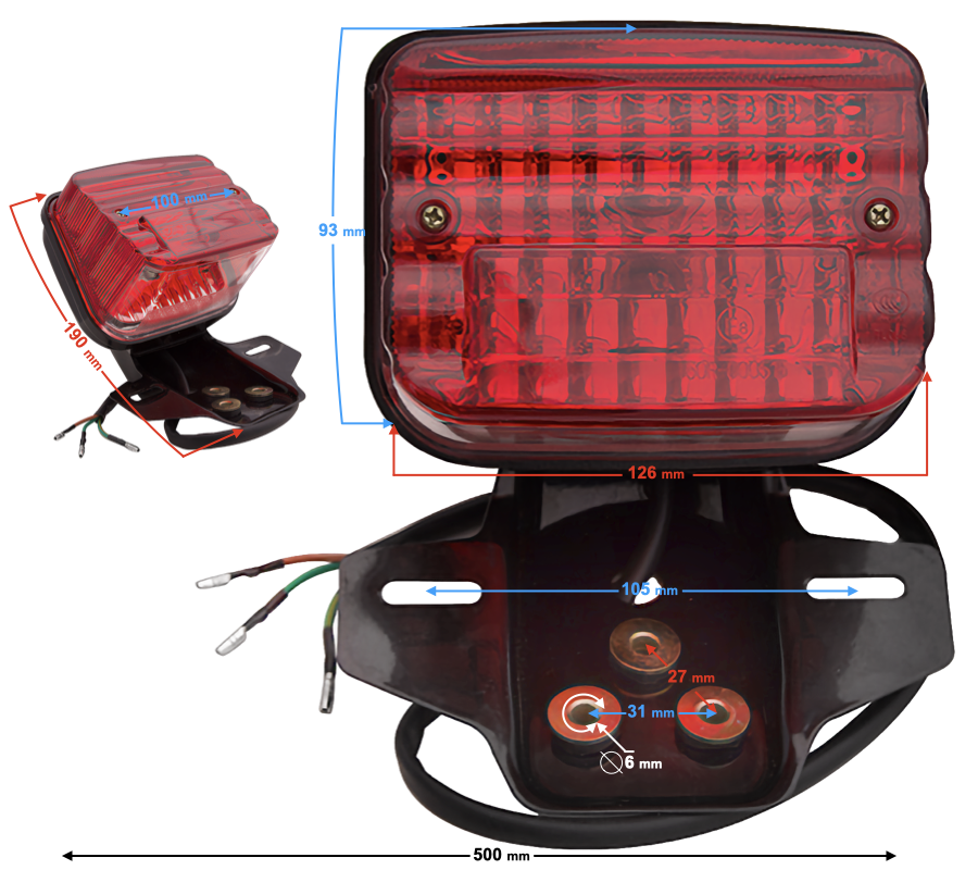 Lampa tył tylna motorower Barton Ranger Classic