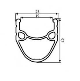 Koło rowerowe 26 przód atb stożek srebrny alu