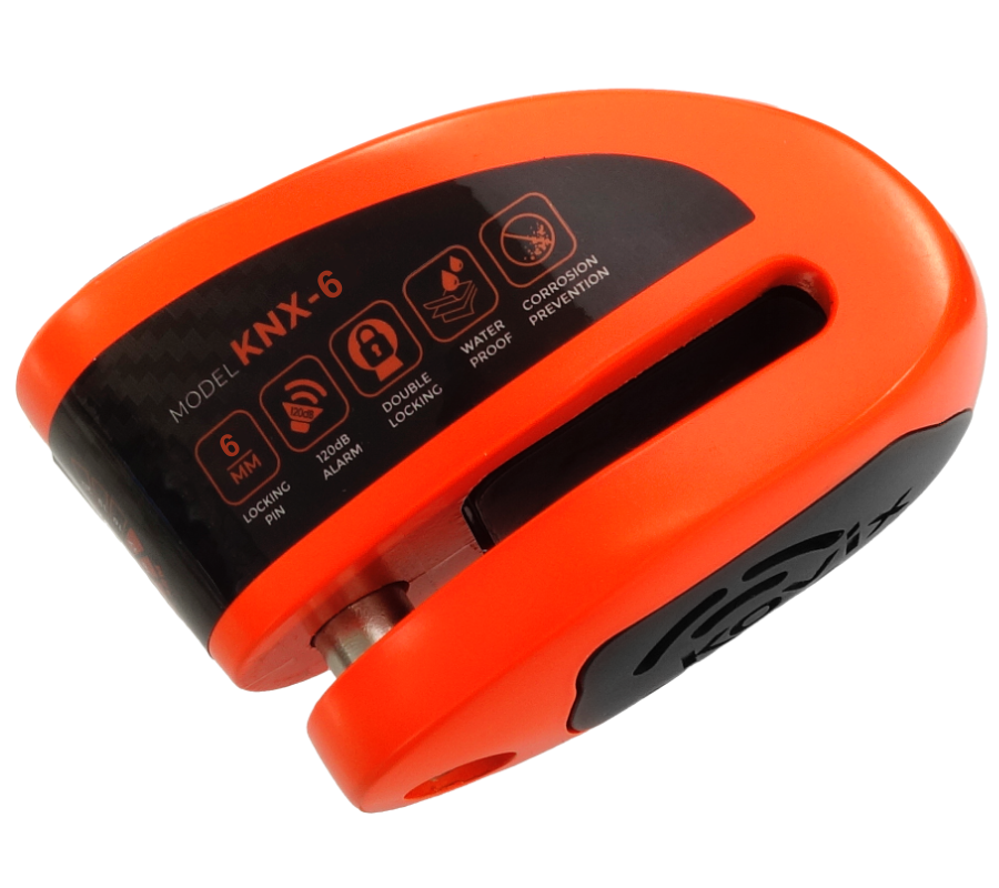 Blokada tarczy hamulcowej z alarmem KOVIX KNX6 Pomarańczowa