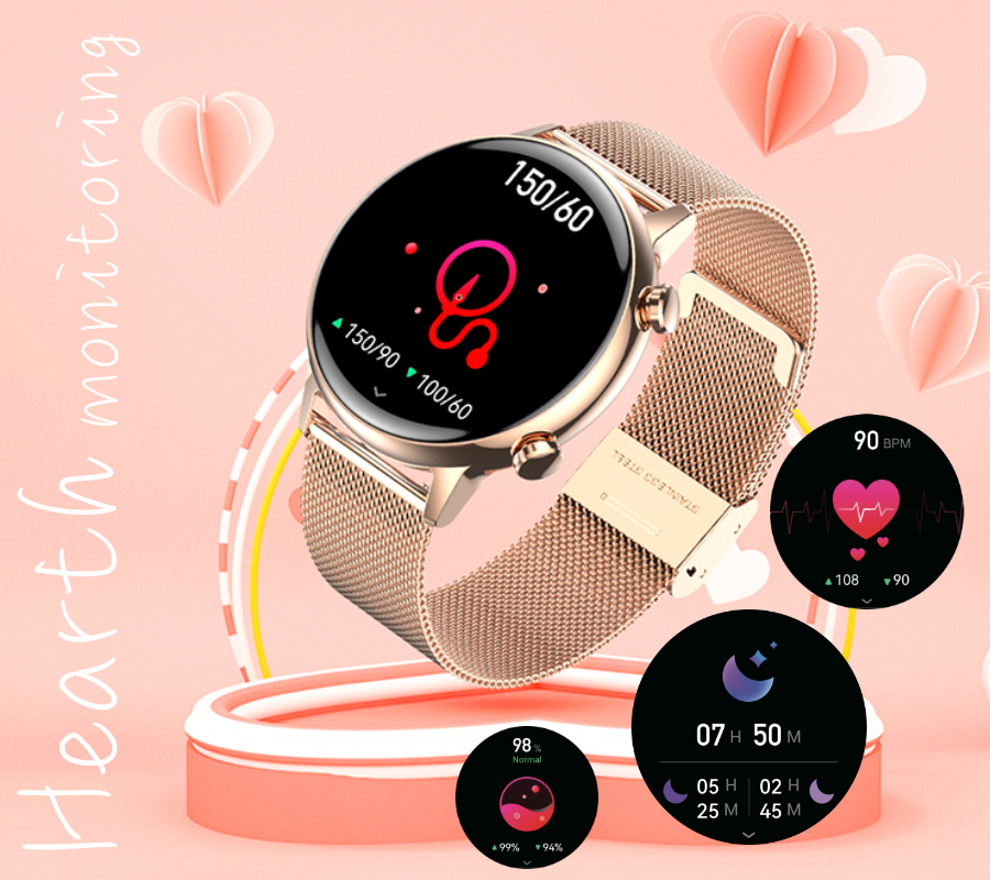 Smartwatch zegarek Rubicon damski RNCF09 różowy