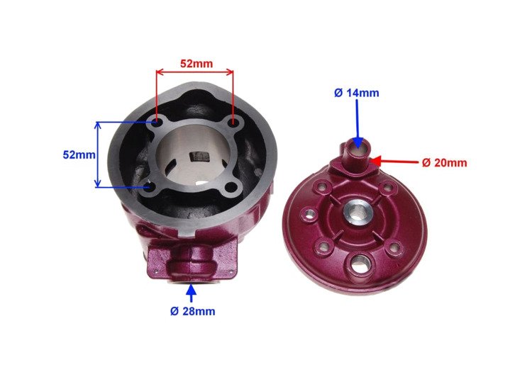 Cylinder głowica tłok 2t 90cm3 Yamaha Aprilia am6