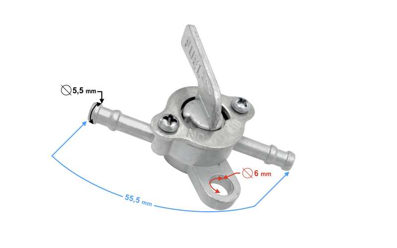 Kranik aluminiowy paliwa do quad atv