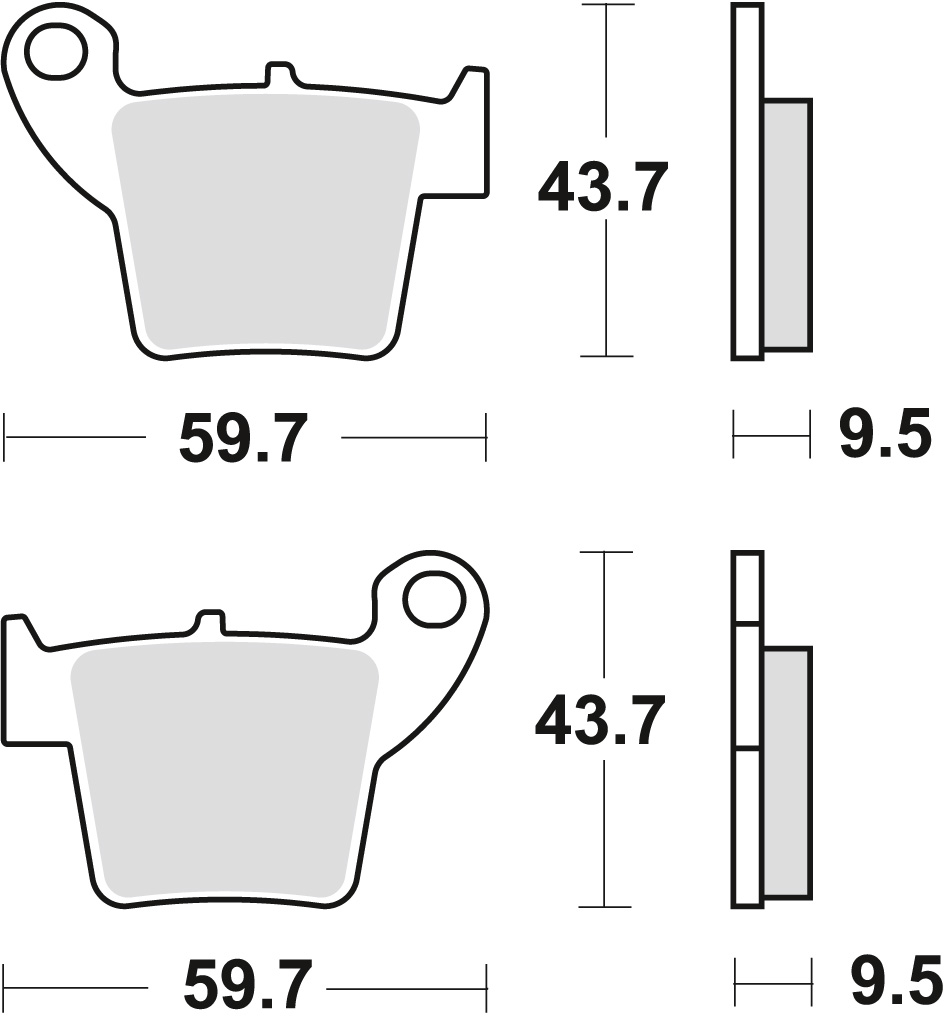 TRW klocki hamulcowe KH346 HONDA CRF 250 CRF 450