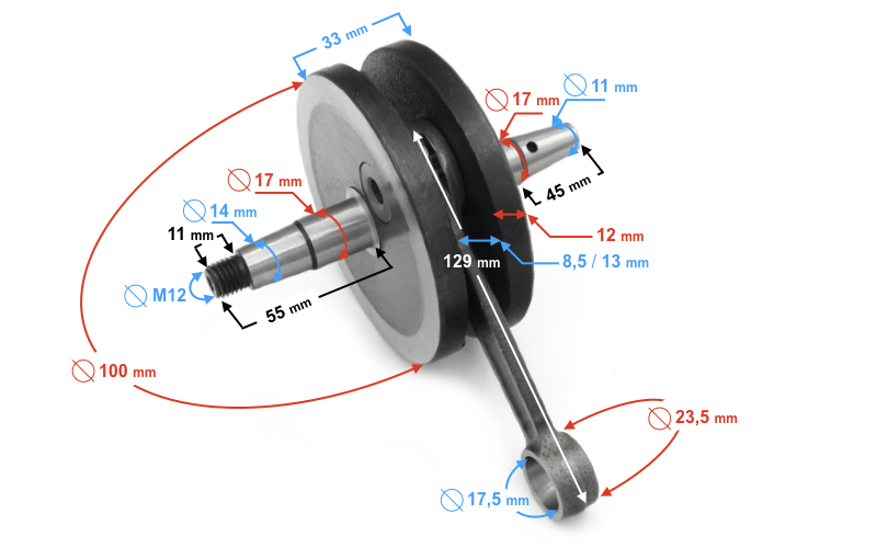 Wał Korbowy Jawa 50 Pancerka Mustang Romet Ogar200