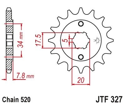 JT zębatka przednia 13z 520 Honda CRF 150 230 NSR 125 XR 250 JTF327.13