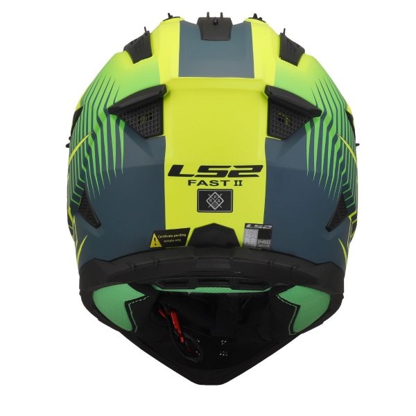 Kask crossowy LS2 MX708 Fast II Duck Matt H-V Green homologacja ECE 22.06