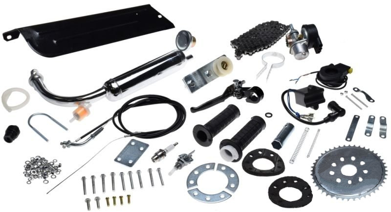 Silnik spalinowy do roweru 50ccm 2t zestaw komplet