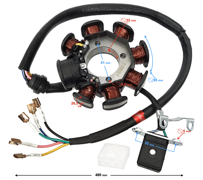 Iskrownik do motocykla 150cc z silnikiem Moretti