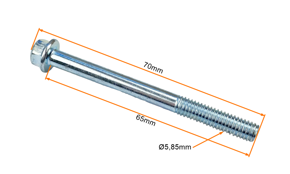 Śruba pokrywy paska napędu 2T 65mm M6 długa