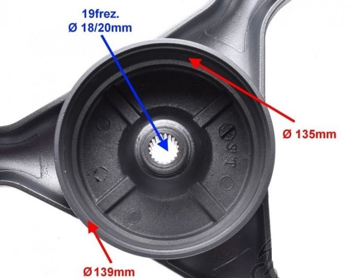 Obręcz koła 13x3,50 tył lj150-qt4 tarczowy srebrna