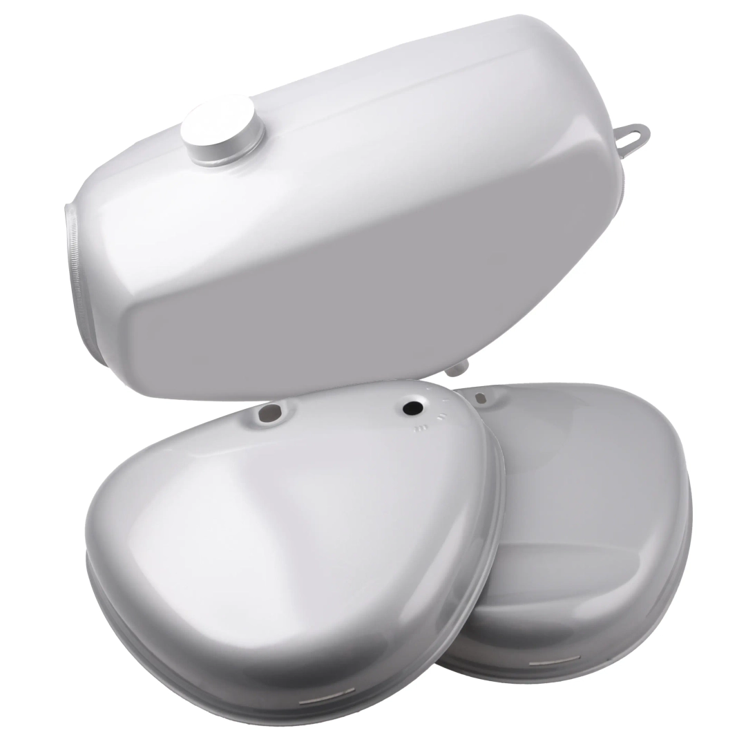 Zbiornik paliwa pokrywy boczne srebrny premium Simson Enduro DPR Classic