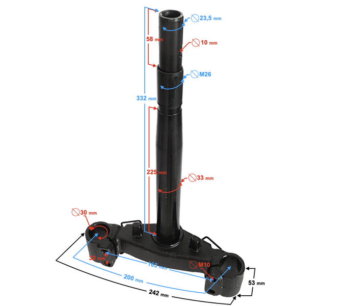 Sztyca półka do skutera Barton Falcon 2