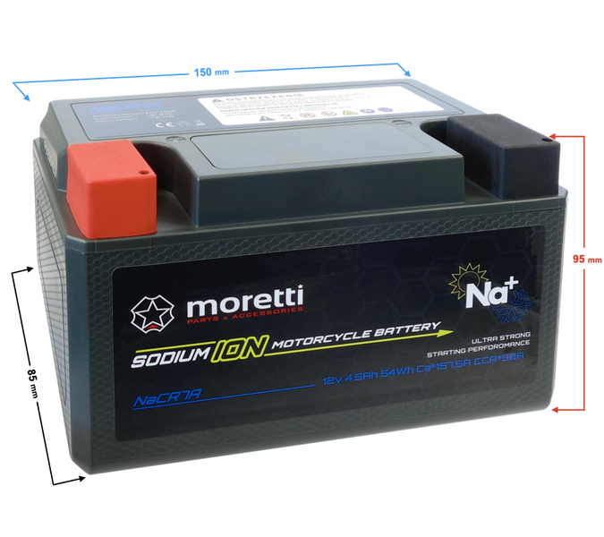 Akumulator Moretti NaCR7A 12V 4.5Ah sodowo - jonowy