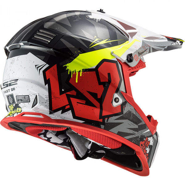 Kask LS2 MX437 FAST EVO Crusher Black Red