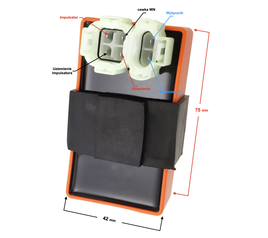 Moduł zapłonowy AC prąd zmienny motorower Kymco 4T Barton Romet Kingway Zipp