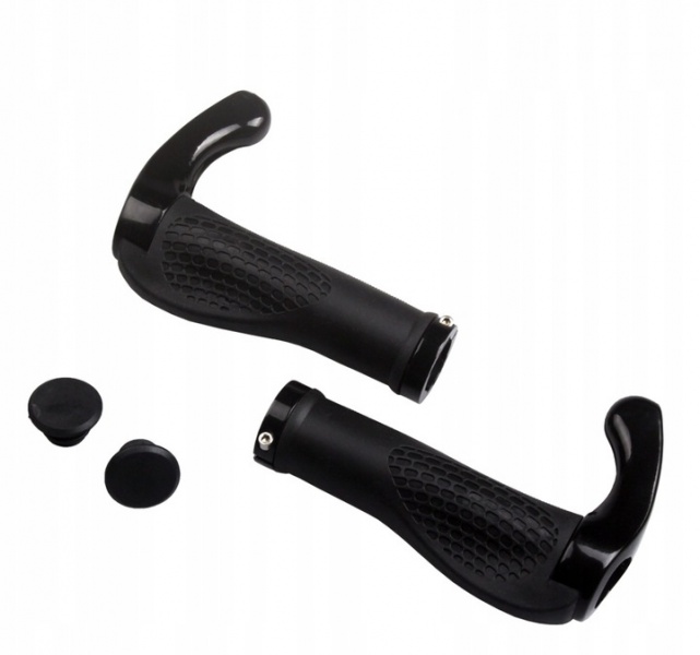 ROXAR Manetki rowerowe gripy z rogami czarne MTB Enduro Cross Miejski