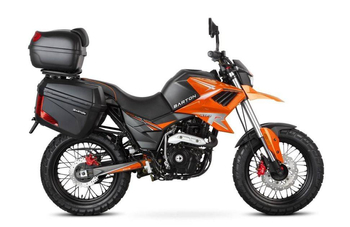Motocykl Barton Hyper 125 z Kuframi pomarańczowy