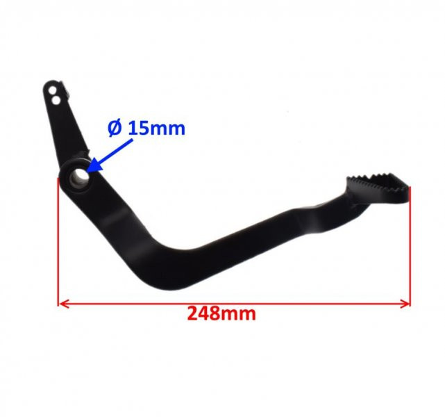Dźwignia pedał hamulca tył do junak 905 248mm 15mm