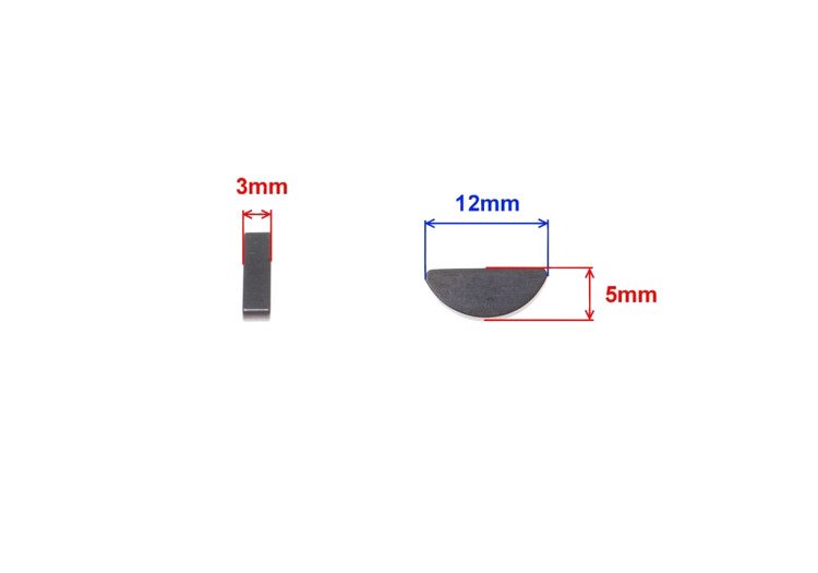 Klin wału 3x12 magneta am6 yamaha tzr peugeot xp6