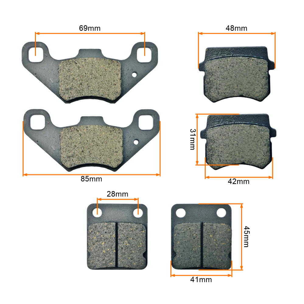 Klocki hamulcowe przód i tył quad atv 200 250 Bashan na 3 zaciski