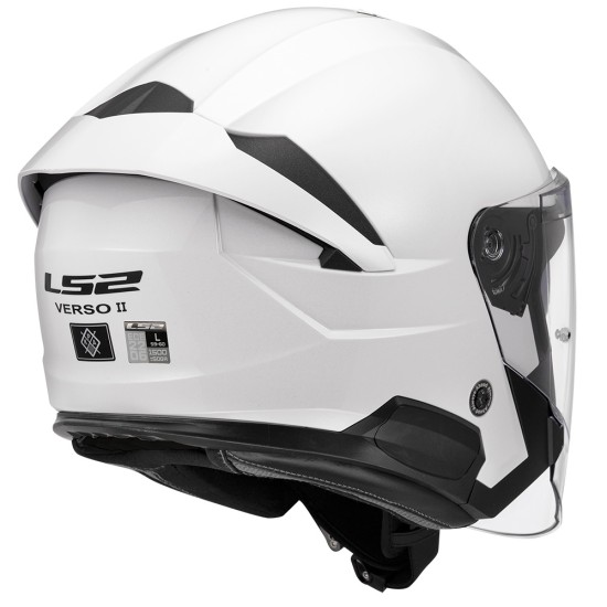 Kask otwarty LS2 OF618 Verso II Solid White homologacja ECE 22.06