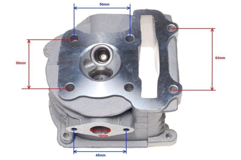 Głowica cylindra 50ccm quest delfin romet 4t goła