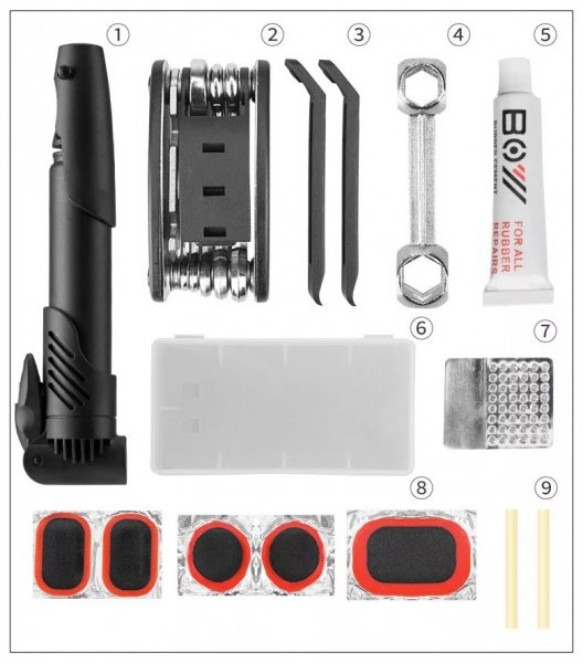 Rockbros zestaw narzędzi rowerowych sakwa rowerowa