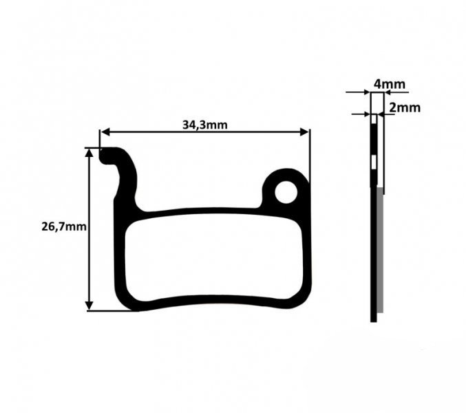 Klocki hamulca rower tarczowe metaliczne shimano