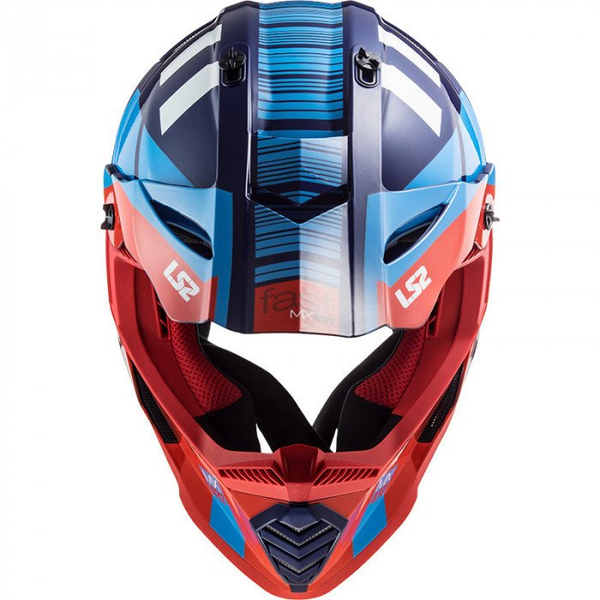 Kask ls2 MX437 FAST EVO Xcode Red Blue