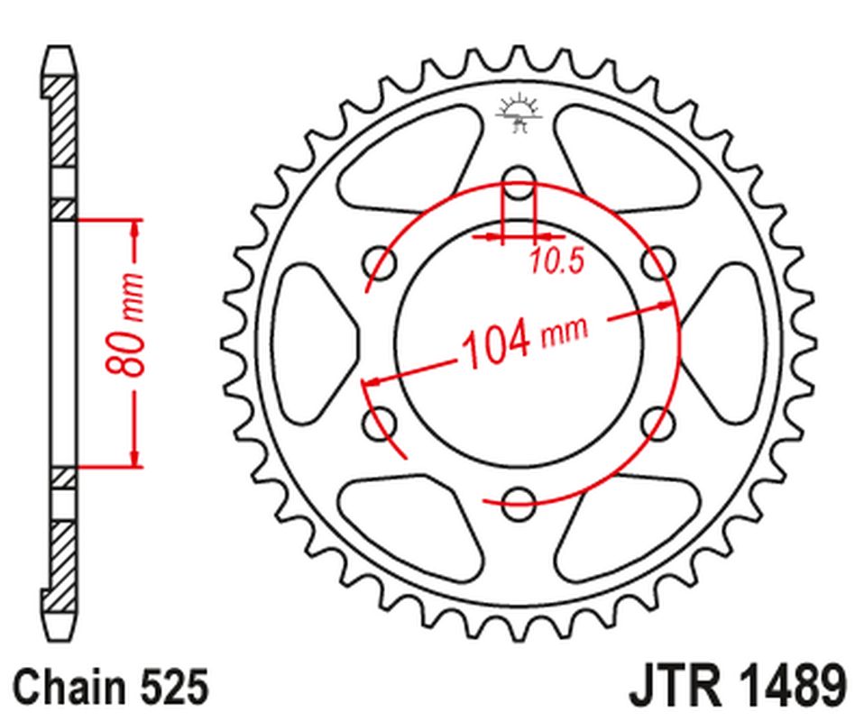 JT zębatka tylna 40z 525 Kawasaki KLZ Z ZX-10R ZX-6R ZX-7R ZX-9R