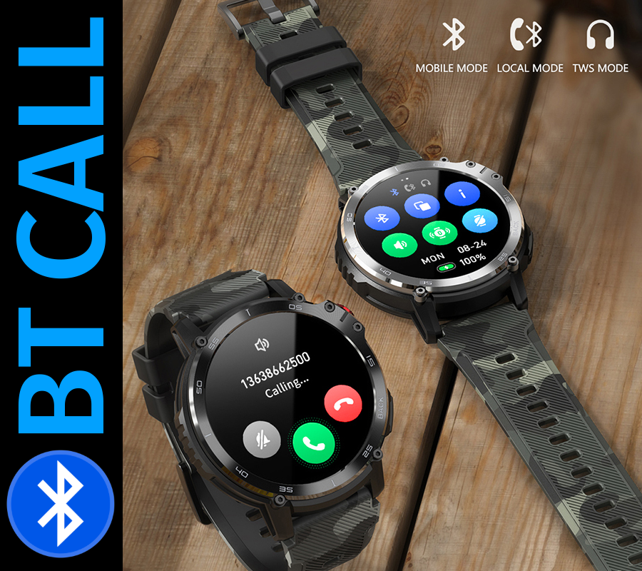 Smartwatch zegarek Rubicon męski RNCF08 czarny