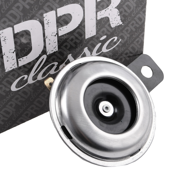 Klakson sygnał dźwiękowy srebrny 12V uniwersalny DPR Classic