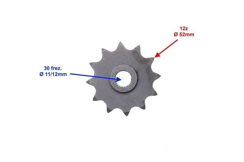 Zębatka zdawcza 12 zębów Romet Ogar Kadet szeroka