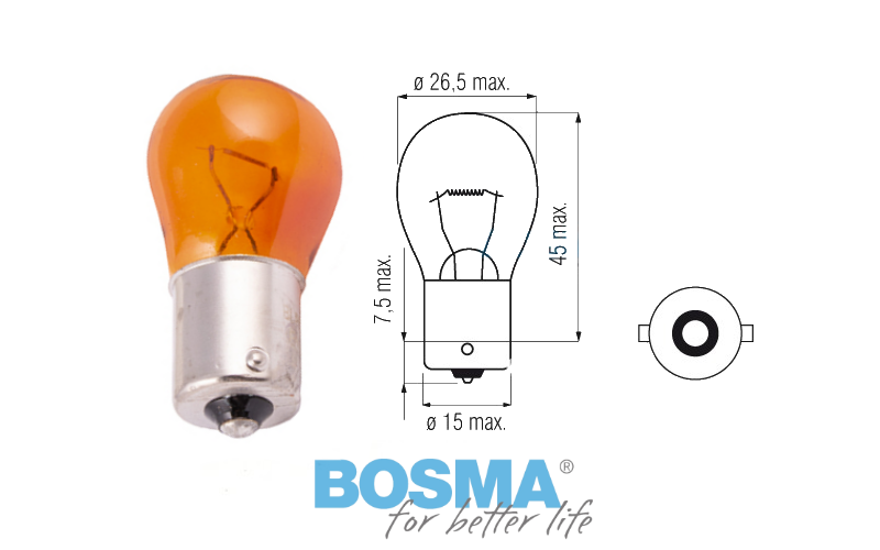 Żarówka BOSMA 12V 21W (0287)