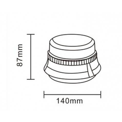 Lampa Błyskowa Kogut 12LED 36W R65 R10 Magnes IP66