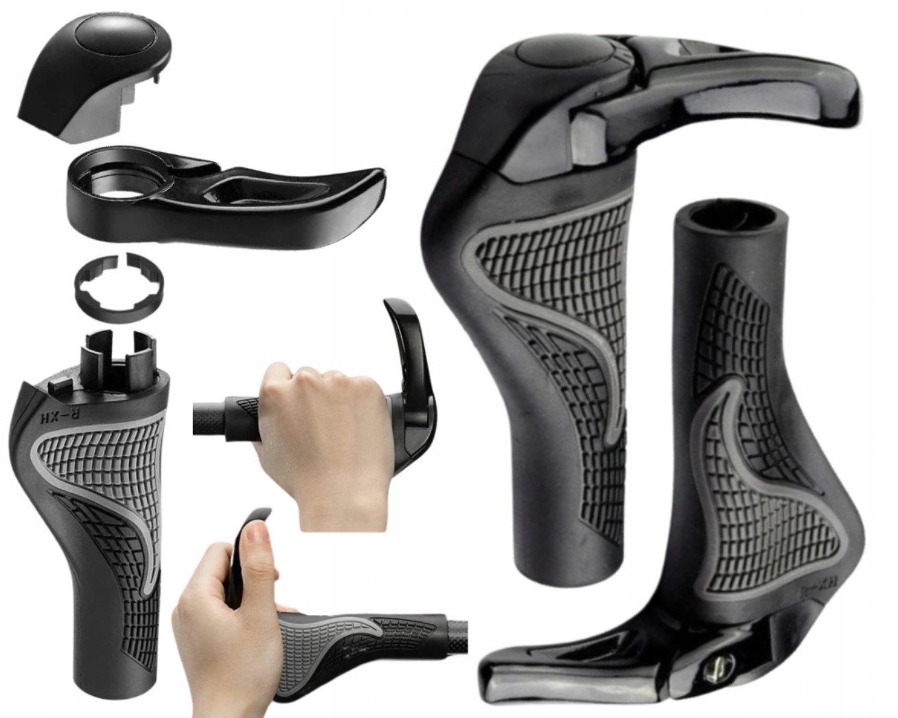 ROCKBROS Manetki rowerowe z rogami czarne (BT1008B)