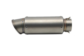 Końcówka Wydechu UNI ROUND SHORT Replika Srebrna
