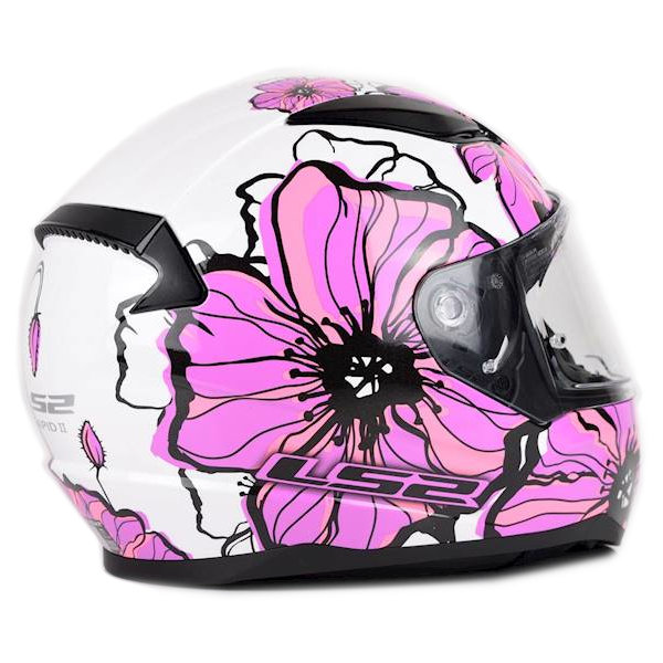 Kask damski na motor LS2 FF353 RAPID II POPPIES PINK 