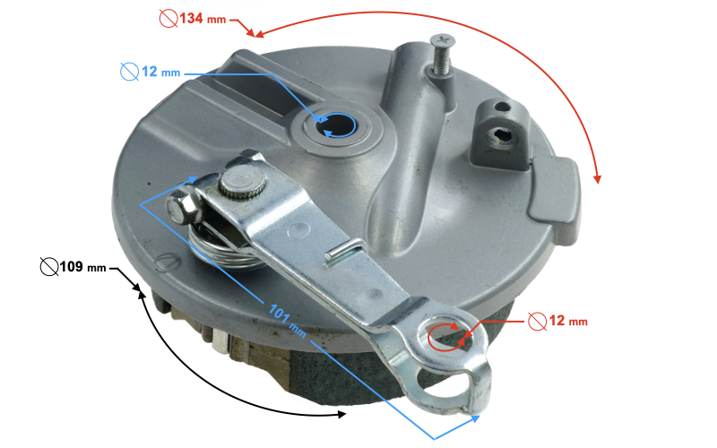 Jarzmo hamulca przedniego do skutera Barton Tres