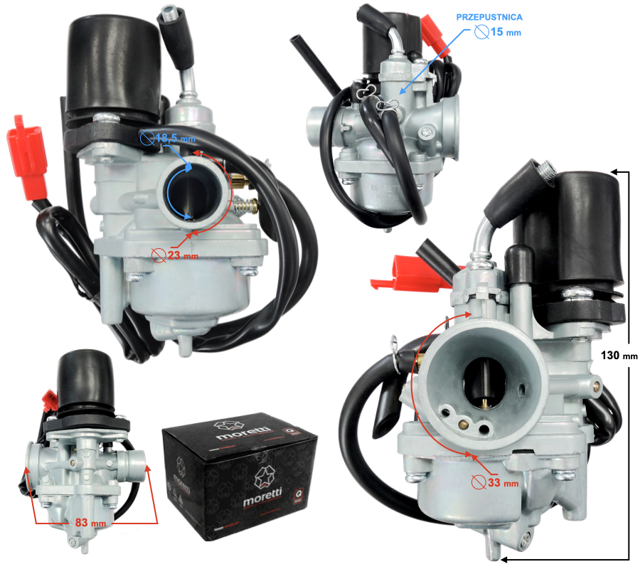 Gaźnik Skuter 2T 50cm 60cm 70cm 80cm 2T1PE40QMB