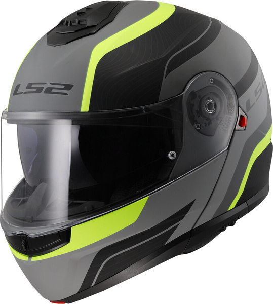 Kask szczękowy LS2 FF908 STROBE II MONZA M.BL. H-V YEL homologacja ECE 22.06