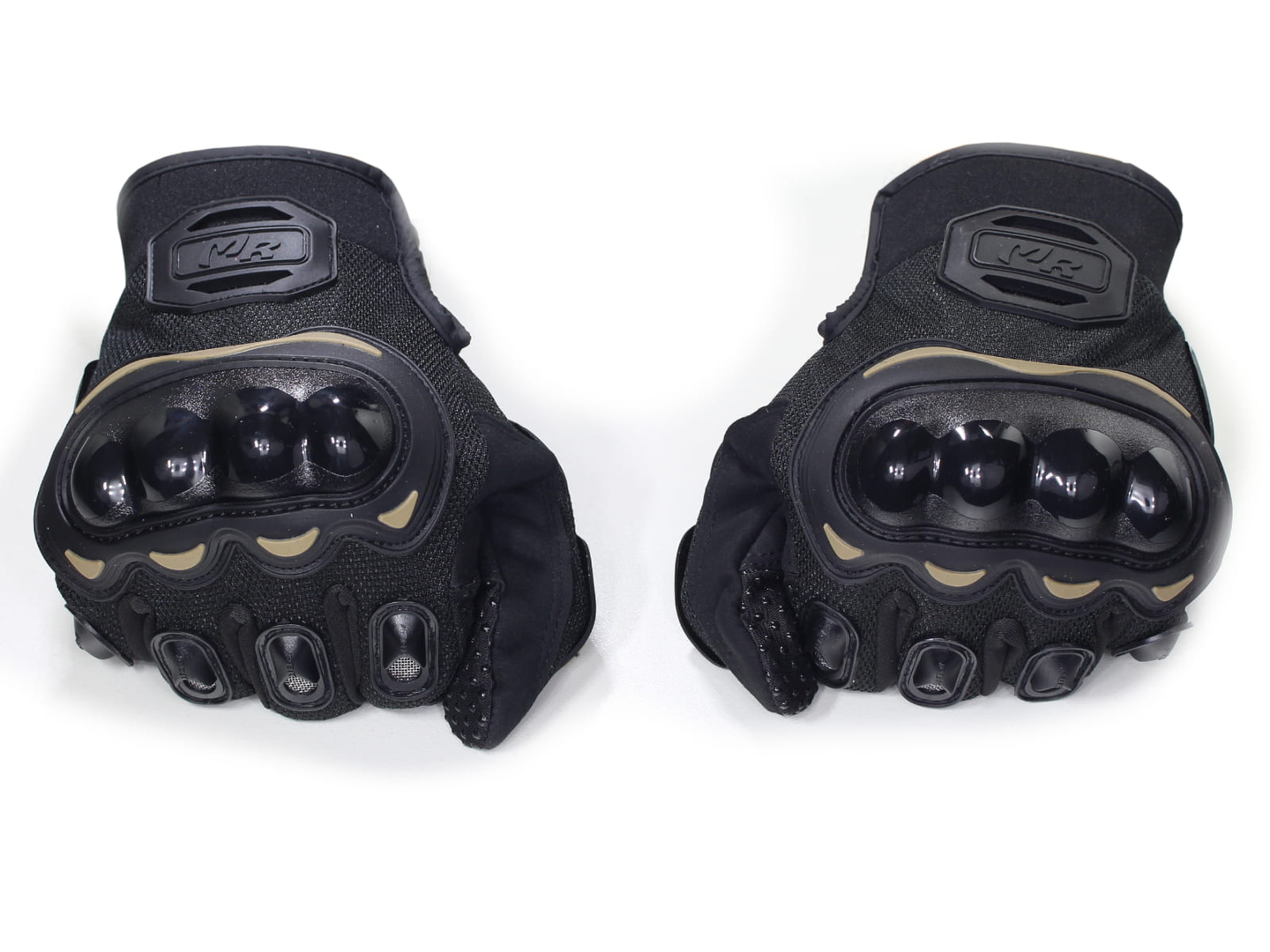 Rękawice motocyklowe letnie przewiewne krótkie czarne cross enduro street