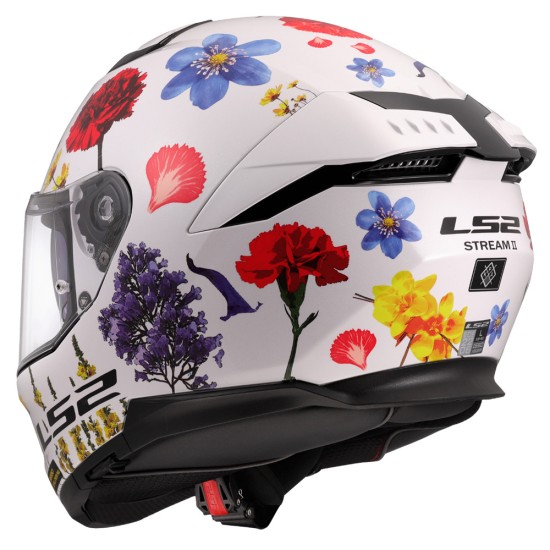 Kask integralny LS2 FF808 Stream II Flowers White homologacja ECE 22.06