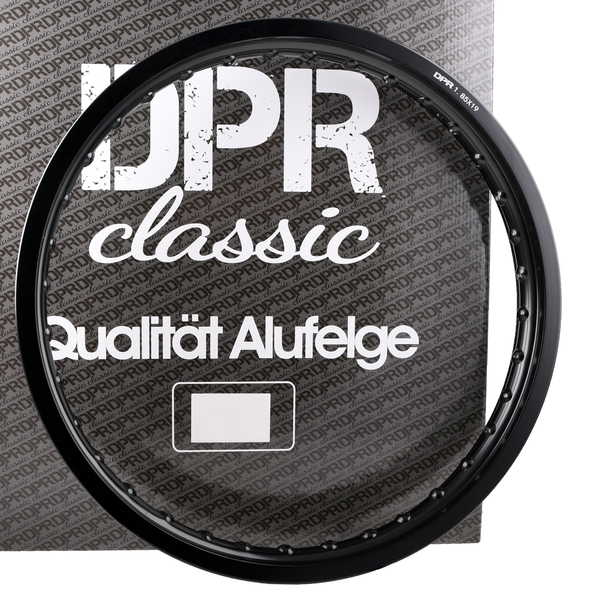 Obręcz koła 1,85x19 aluminiowa czarna WSK SHL DPR Classic