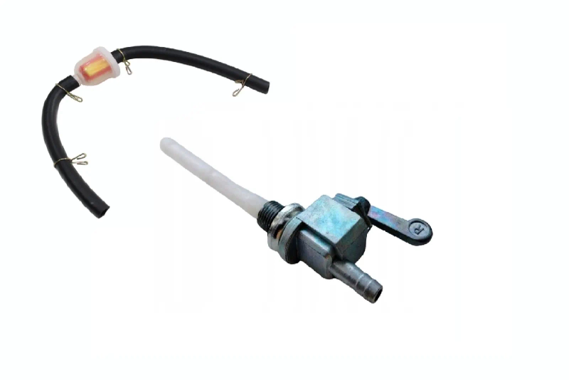 Kranik z wężykiem i filtrem paliwa do motorowerów Simson S51 gwint M10