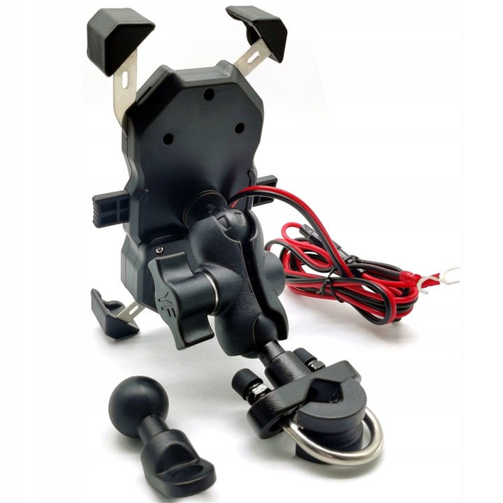 Uchwyt na telefon ładowanie Indukcyjne 15W USB do główki