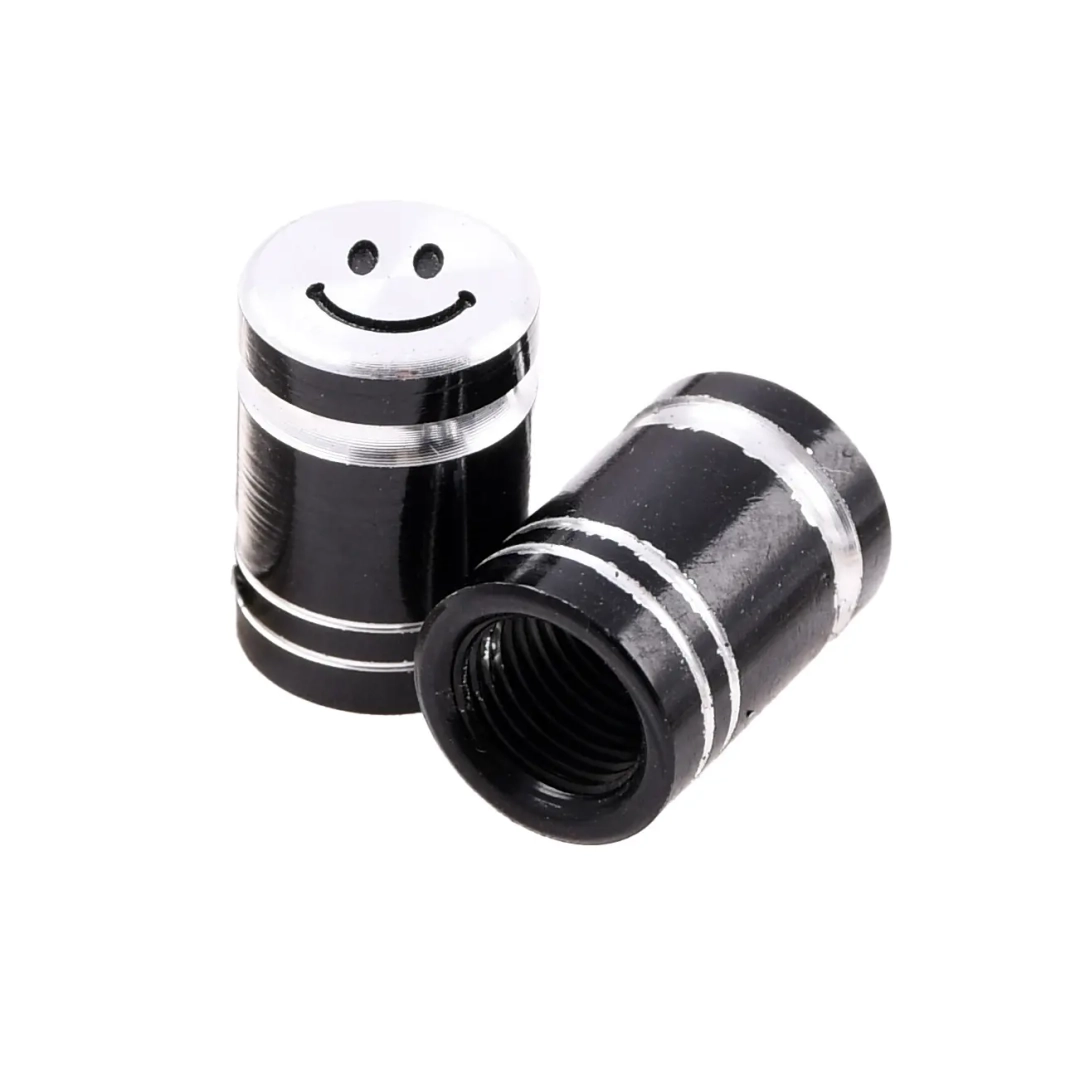 Nakrętka wentyla Smile czarna 2 sztuki Racing Force